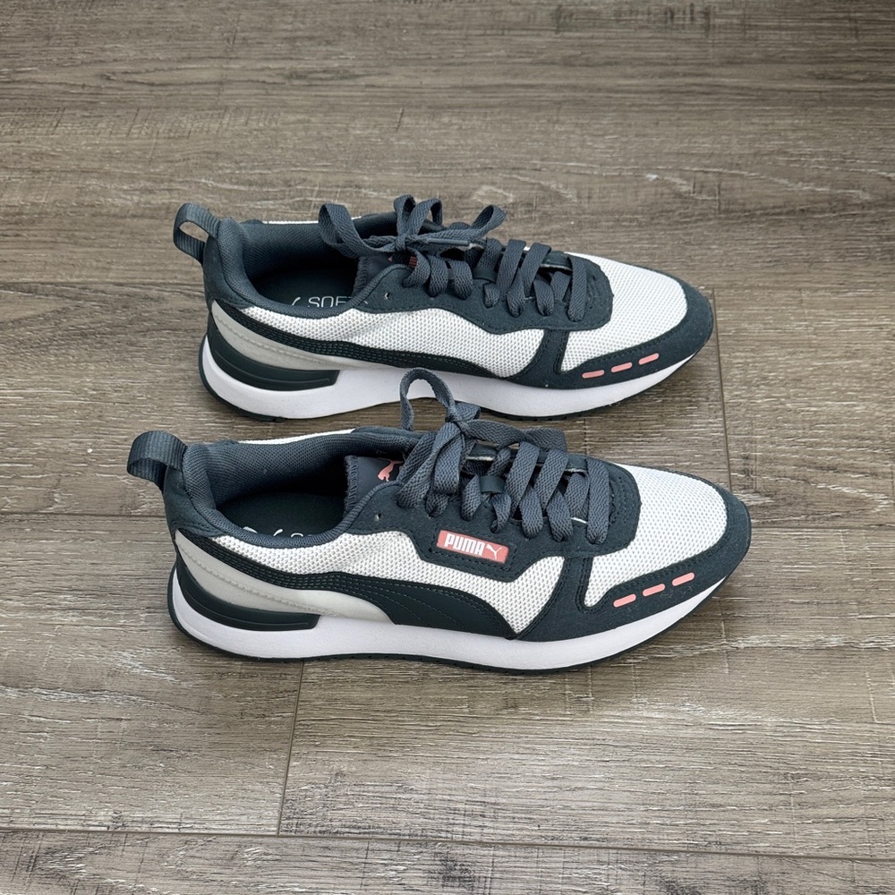 Puma Black and White Athletic Shoes
